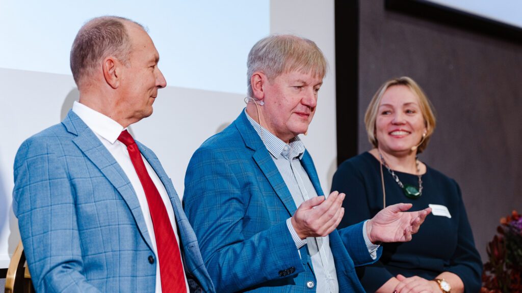 Lõpuarutelus osalesid Jaanus Purga, Erik Gamzejev ja Irene Käosaar. Foto Jelizaveta Gross